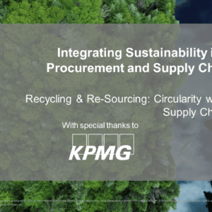 kpmg sustainability procurement supply chain